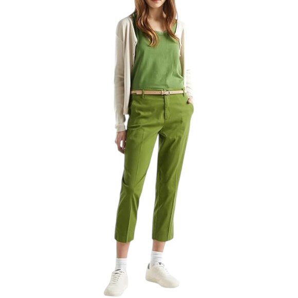 NWT Women's UNITED COLORS OF BENETTON Mid-Rise Chino Ankle Pants | Size 10 - Picture 3 of 11